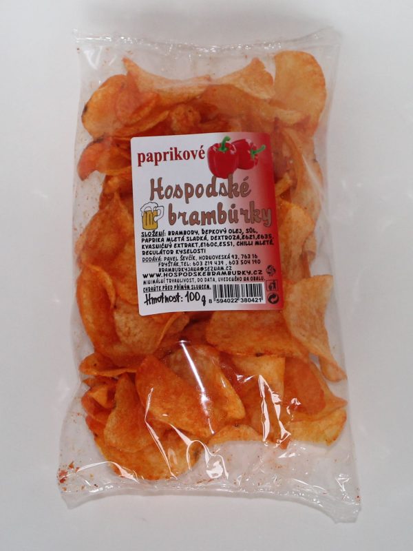 Hospodské brambůrky paprikové - 100g